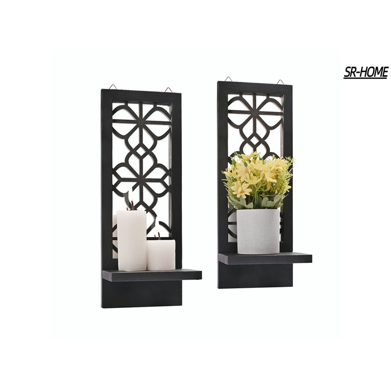 SRHOME Candle Sconces Wall Decor, Wall Candle Holder Rustic Home Decor